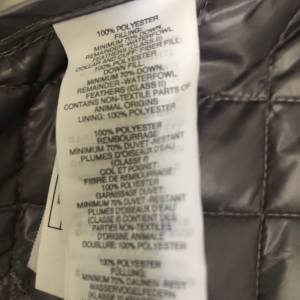 J. CREW Gray Down Filled Quilted Puffer - Medium - Picture 5 of 5